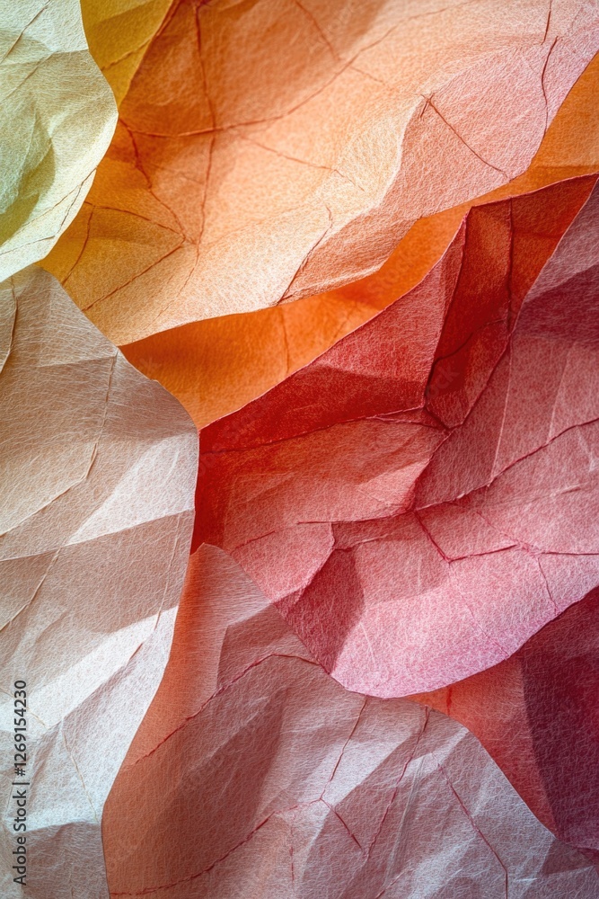 Aufkleber A close-up shot of a bunch of different colored papers with unique textures and patterns