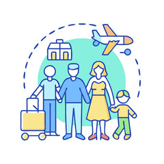 family vacation icon, family vacation vector illustration-simple illustration of family vacation, perfect for family vacation logos and icons