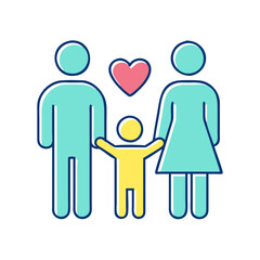 parents with child icon, parents with child vector illustration-simple illustration of parents with child, perfect for parents with child logos and icons