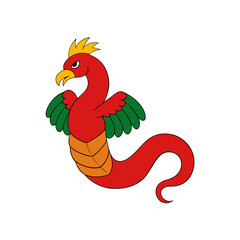 vector illustration of a red rooster