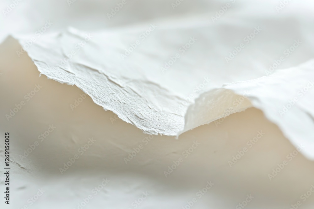 Poster a close-up of a piece of paper on a table, ideal for use as a background or texture