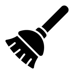 Simple Broom outline icon. The icon can be used for websites, print templates, presentation templates, illustrations, etc