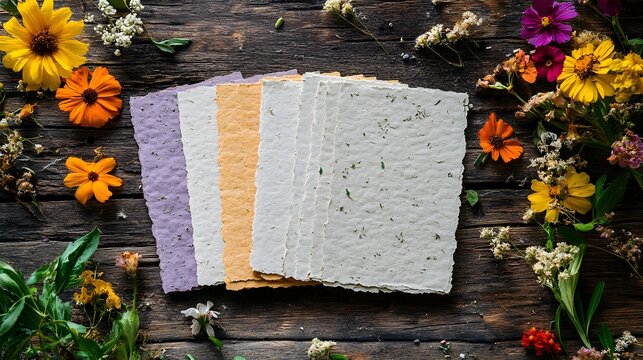 Seed paper cards for invitations or greetings designed 