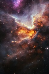 Fototapeta premium A dark blue sky filled with twinkling stars, perfect for use in astronomy or space-related designs