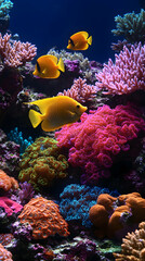 Obraz premium Vibrant Coral Reef With Tropical Fish