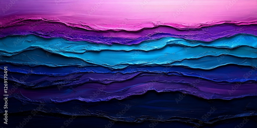 Poster abstract textured layers, a gradient of color and tactile depth