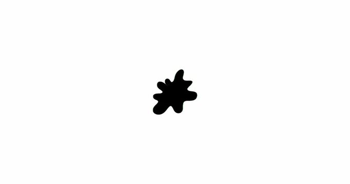 Animation of hand drawn splash liquid transition collection set. Cartoon animation transitions fx 
