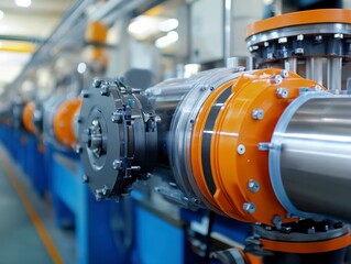 Obraz premium Detailed View of Advanced Plastic Production Line with High-Quality Machinery and Robust Design Features