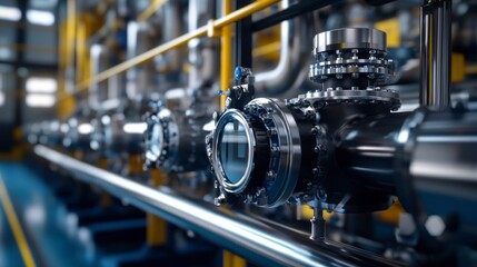 Fototapeta premium High-Definition Close-Up of Advanced Polymer Injection System in Industrial Environment