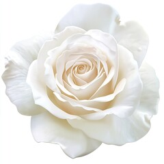 White Rose in Full Bloom ,Captured in Close-Up Floral Photography