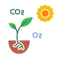 Autotroph proses icon, Plant, Leaf