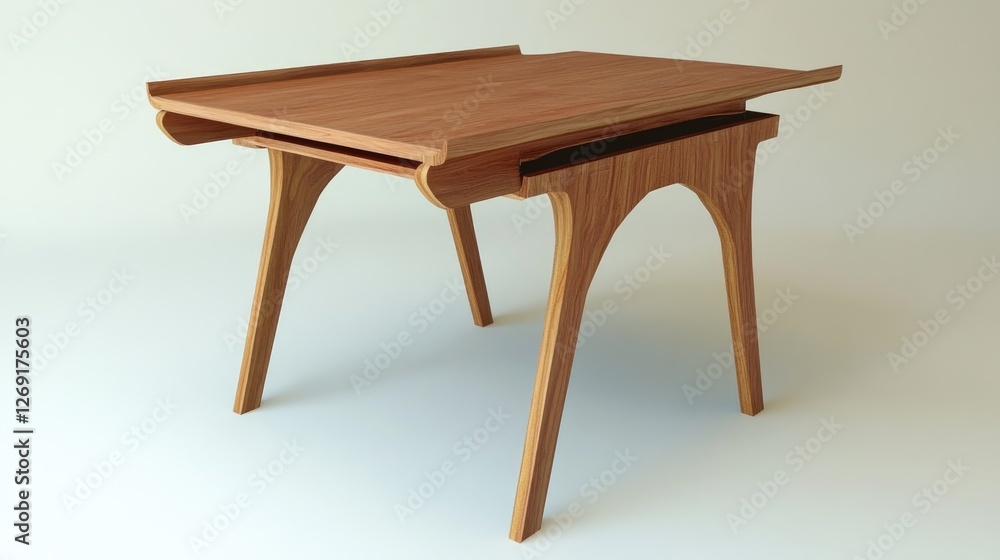 Aufkleber a stylish dining table with a hidden extension feature, designed for maximum seating capacity.