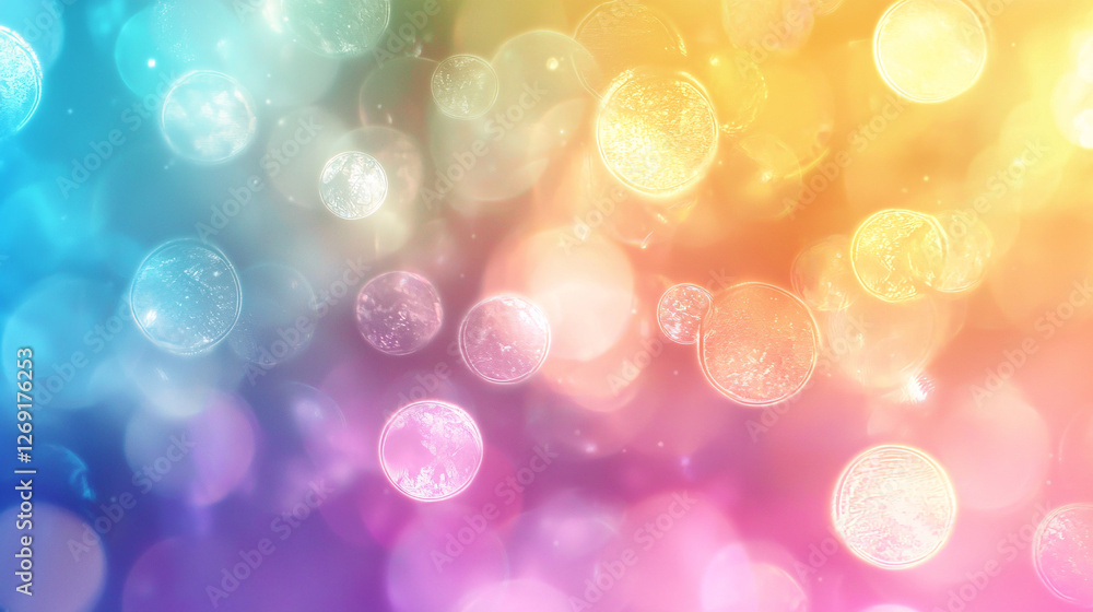 Aufkleber visual warmth and ethereal sparkle create a dreamy and unique atmosphere with radiant circles and pl