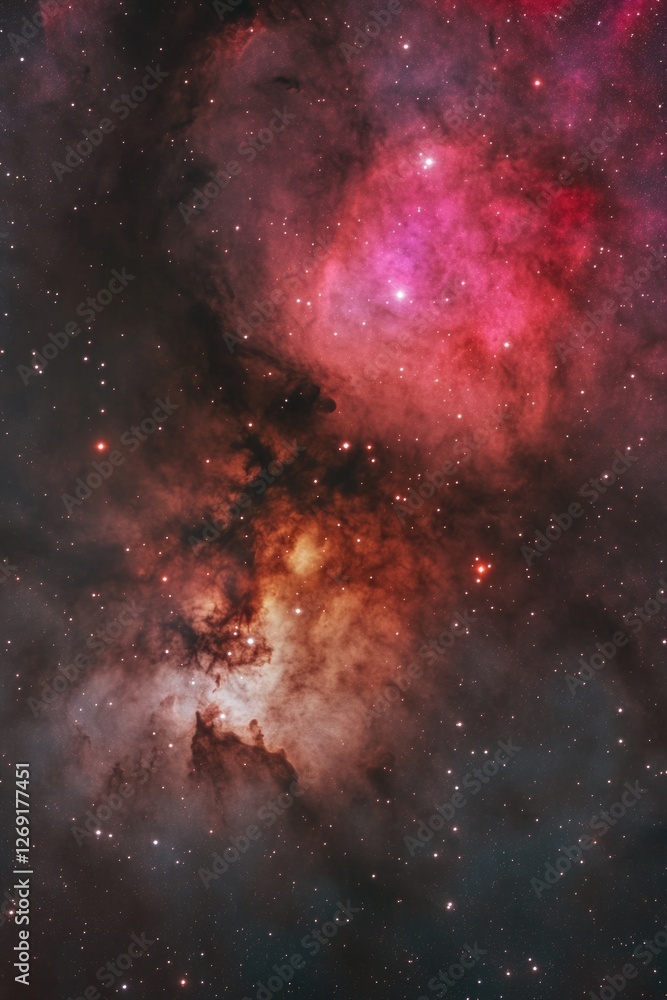 Poster a picture of a vast night sky filled with many stars, ideal for use in presentations or as a backgro