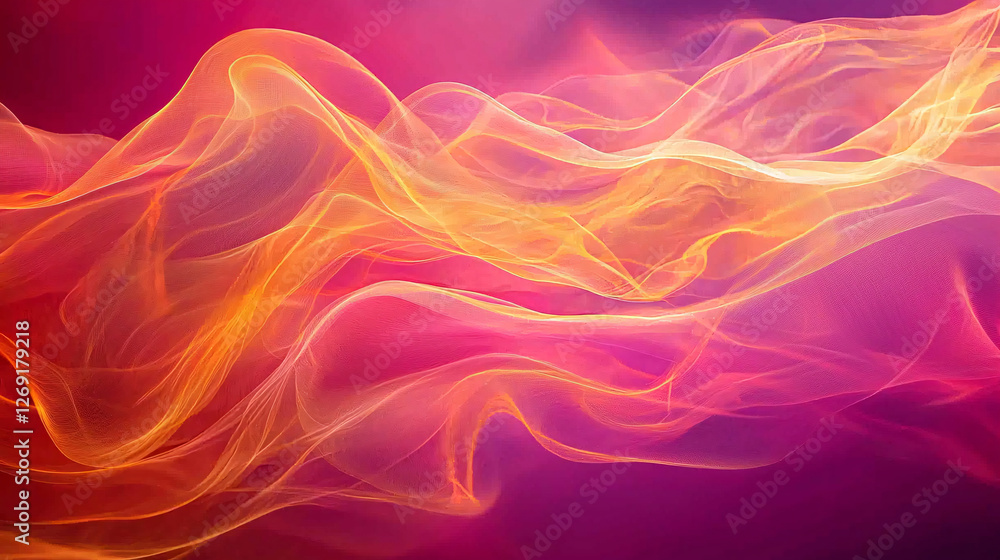 Poster visual surreal dreamy and unique radiant harmony create a playful and smooth fluid illumination.