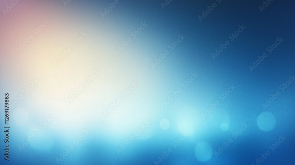 Poster soft blue abstract background with light bokeh effects.