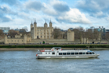 Tower of London Over the River Thames United Kingdom