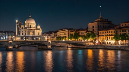 Fototapeta premium AI-powered travel experiences with smart city guides and personalized itineraries 