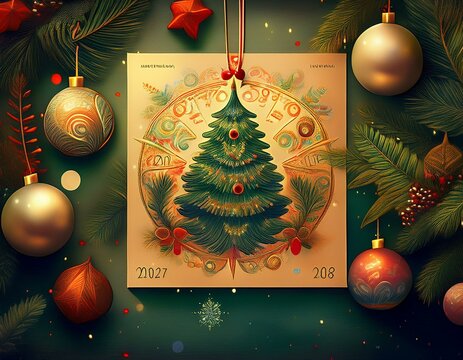Generated image An advent calendar with daily surprises like small puzzles, games, or brain teasers