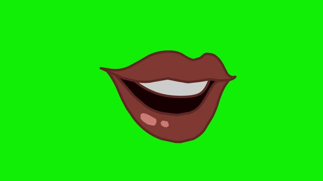 Cartoon Character Mouth Lip Sync On Green Screen 2D Animation | loopable animation lip sync | female, male, cartoon lip sync | speaking mouth lip | cartoon mouth lip sync