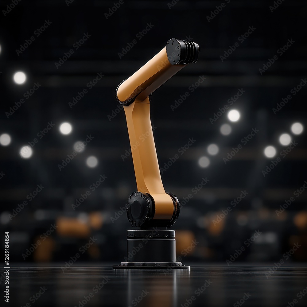 Aufkleber industrial robotic arm with sleek design showcasing automation technology in a modern manufacturing 