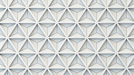 Geometric Pattern of Triangles in Light Color - A modern geometric pattern featuring interlocking triangles in a light color palette creating a three-dimensional effect