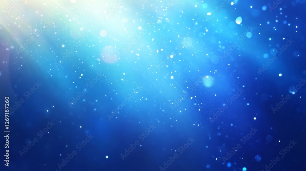 Poster abstract blue background with sparkling lights creating a serene ambiance for various creative proje