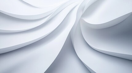 White background featuring curved lines and shapes