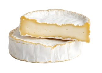 cheese Camembert or Brie, isolated on white background, full depth of field