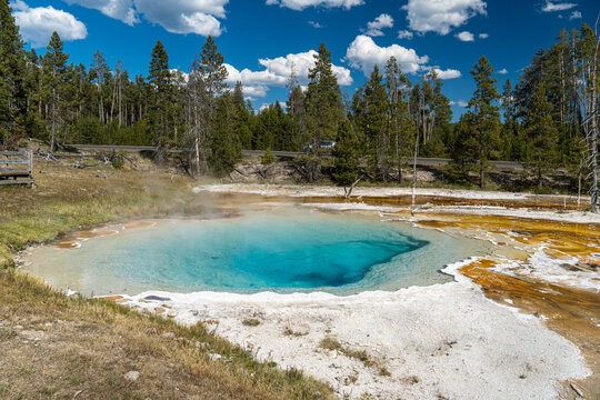 Silex Spring, hot spring in the Lower Geyser Basin of Yellowstone National Park