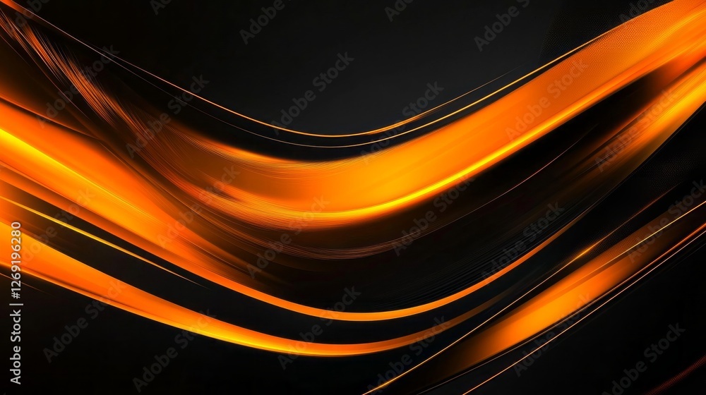 Poster rich hues of orange seamlessly blend into deep black, creating movement that captivates the eye. thi