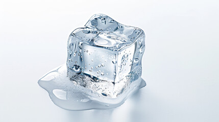 ice cubes isolated on white