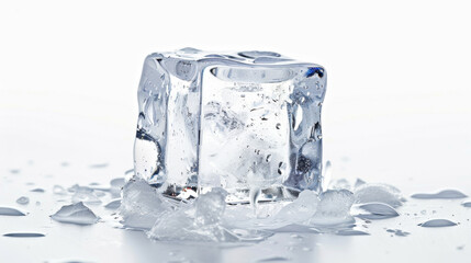 Obraz premium ice cubes isolated on white
