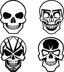 Human Skull Black Fill Silhouette for Religion & Culture.