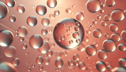 浮遊する透明球体の抽象背景｜Floating Translucent Spheres Abstract Background