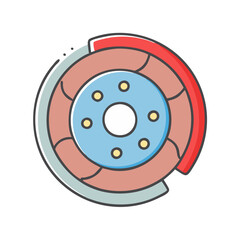 brake disc icon, brake disc vector illustration-simple illustration of brake disc, perfect for brake disc logos and icons