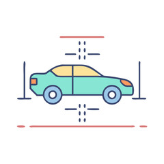 car alignment icon, car alignment vector illustration-simple illustration of car alignment, perfect for car alignment logos and icons