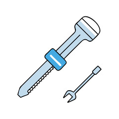 screwdriver icon, screwdriver vector illustration-simple illustration of screwdriver, perfect for screwdriver logos and icons
