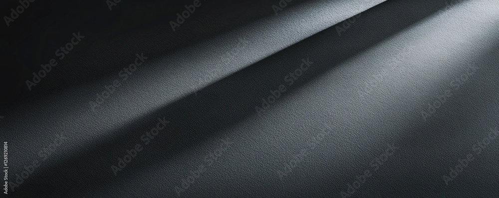 Poster abstract dark gray surface with diagonal light beam texture background