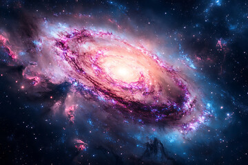 Naklejka premium Galactic Dream Nebula of Light