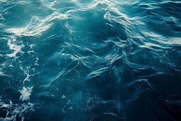 Vivid ocean waves under sunlight. AI generated