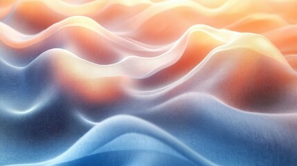 Obraz premium Abstract waves of soft, flowing colors create a serene and tranquil visual experience.