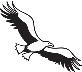 flying eagle vector illustration