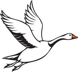 Obraz premium vector illustration of a goose