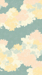 Pastel clouds on textured background create serene scene