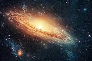 Obraz premium Andromeda galaxy captured in stunning detail - captivating celestial images for astronomy enthusiasts and space aficionados