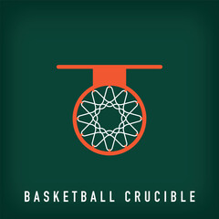 Premium basketball hoop design. Sports equipment design template. vector.