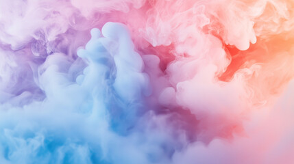 Fototapeta premium Abstract watercolor sky with bright white clouds