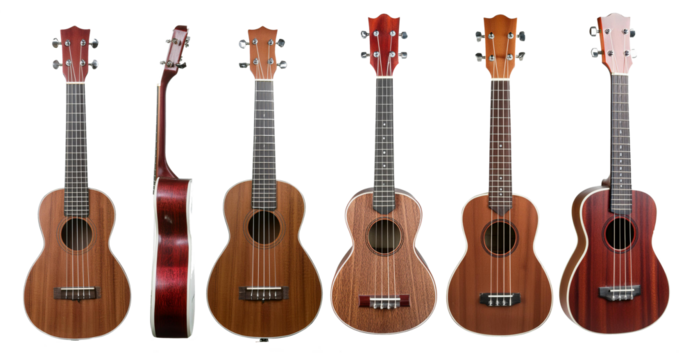 Six Different Ukuleles