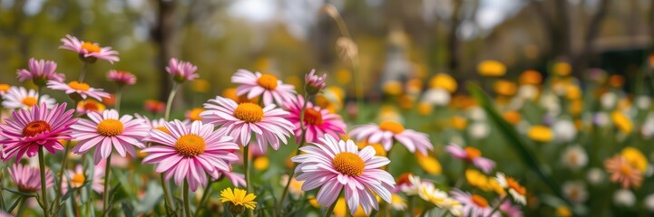 Fototapeta premium Blossom flower images, spring flowers in the garden, 